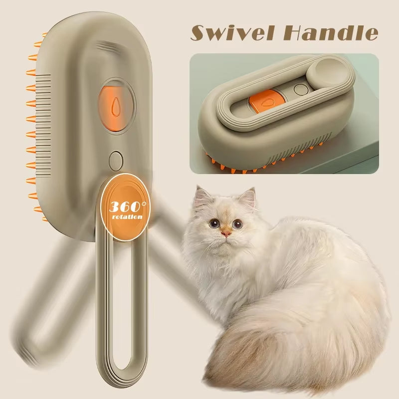 Pet Steam Brush Steam Cats Comb Electric Sprayer for Massage Wool Cat Brush Vaporizer Hair Removal Grooming Pets Accessories