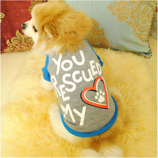 Pet Shirts Cute Print Vest Summer Apparel for Small Dog Cat Puppy Costume