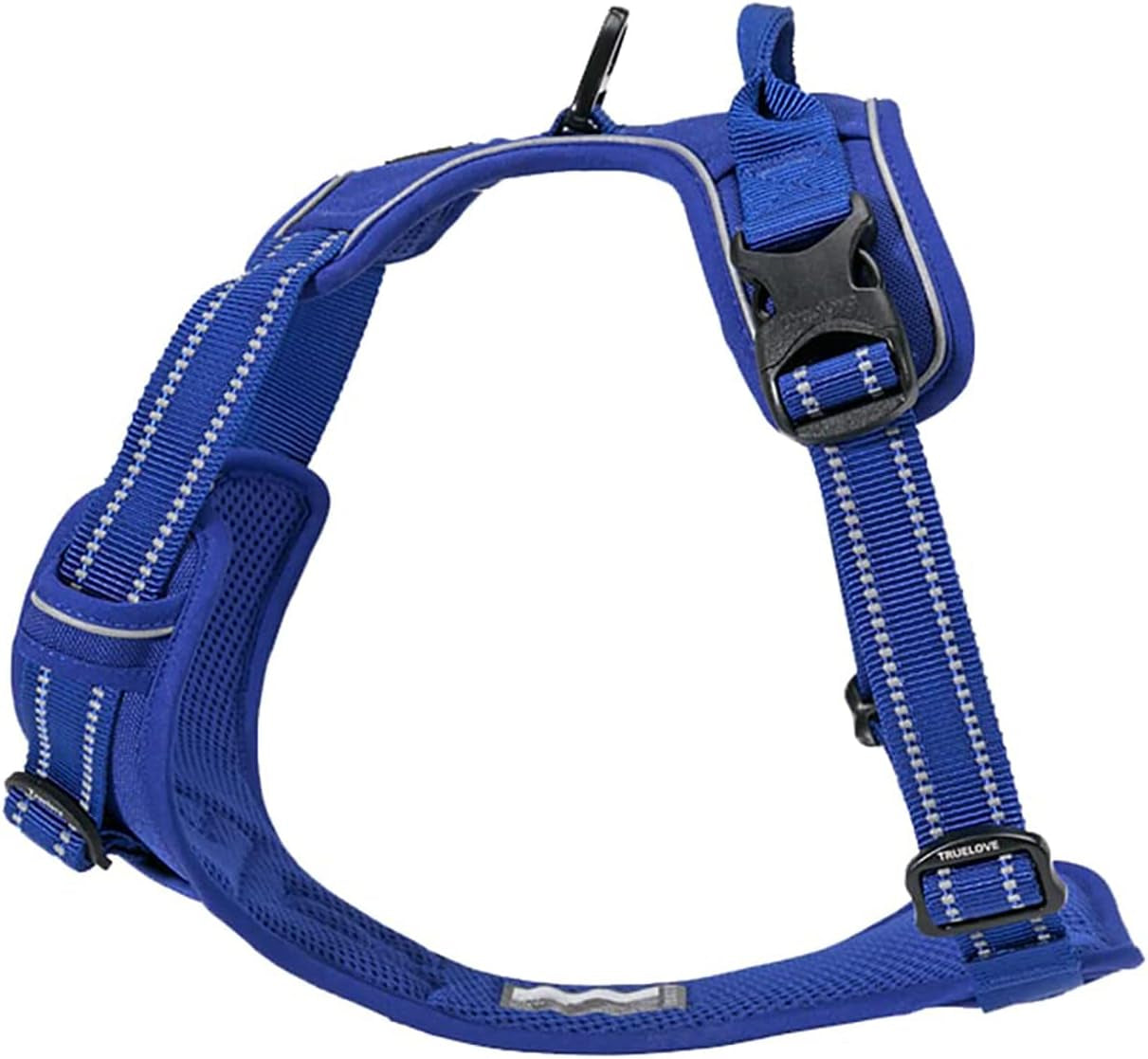 Adjustable No-Pull Dog Harness Reflective Pup Vest Harnesses Comfortable Control Brilliant Colors Truelove Tlh5651(Royal Blue,M)